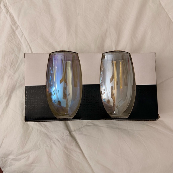 Rachel Zoe Stemless Wine Glasses - Colorshifting Glass - Picture 2 of 3